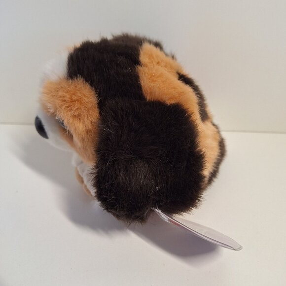 Vintage Puffkins Sherlock Plush Beagle Hound Dog 1994 W/ Tags Swibco Brown White - Picture 2 of 7